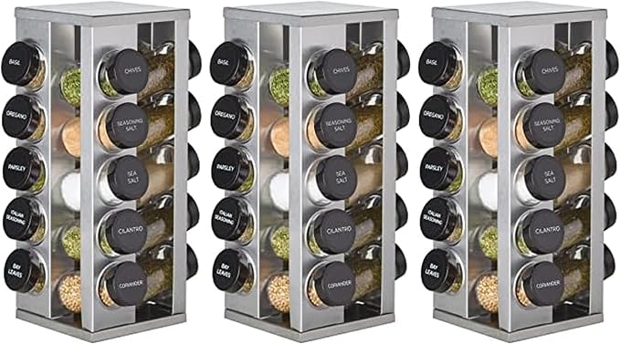 Kamenstein 20 Jar Heritage Revolving Countertop Spice Rack Organizer by Kamenstein