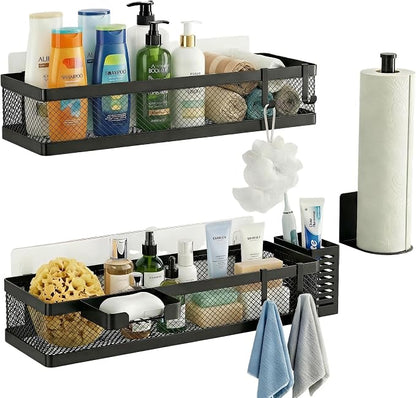 PUSDON 5-in-1 16.5" Extra Long Slim Wall Mount Wrapped Mesh Kitchen Organizer & - Image 3