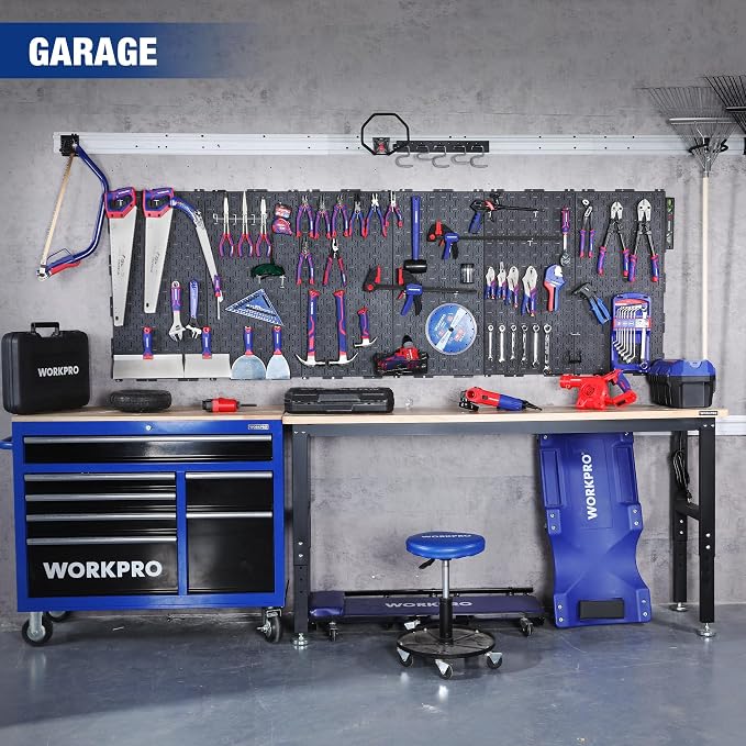 WORKPRO Metal Pegboard 16”x 32” Steel Panel - Image 8