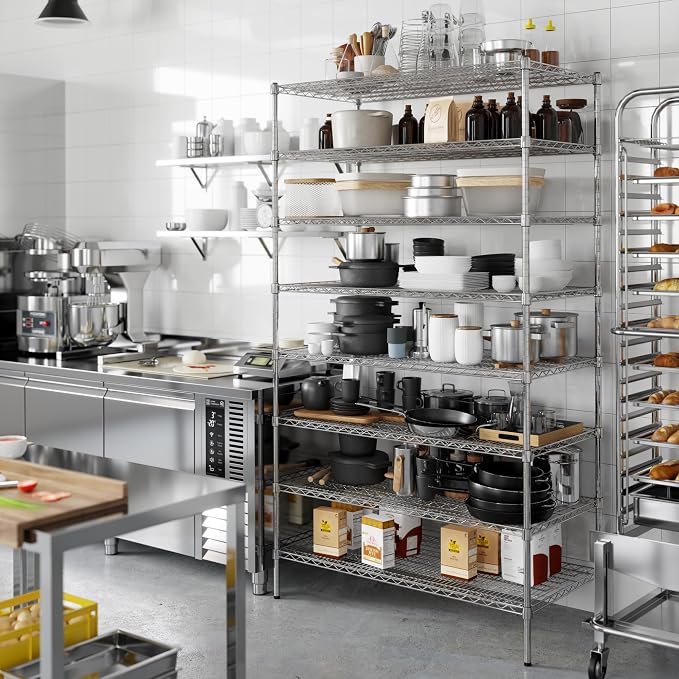 24" Deep x 48" Wide x 86" Height Wire Shelving Kit | 8-Tier | NSF Commercial - Image 2
