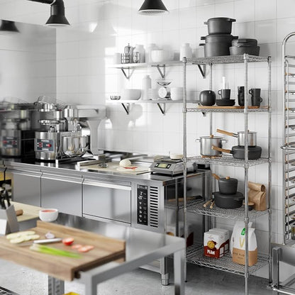 18" Deep x 24" Wide x 74" Height Wire Shelving Kit | 5-Tier | NSF Commercial - Image 6