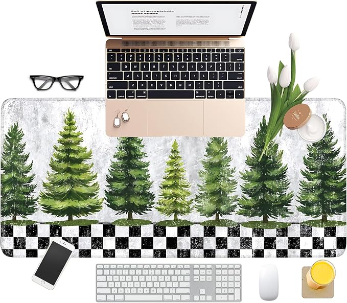 Christmas Tree Gaming Mouse Pad 35.4"x15.7"Desk Mat Anti-Slip Rubber Base & - Image 8