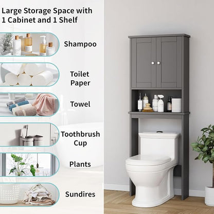 Shintenchi Over the Toilet Storage Cabinet, Bathroom Shelf Organizer - Image 4