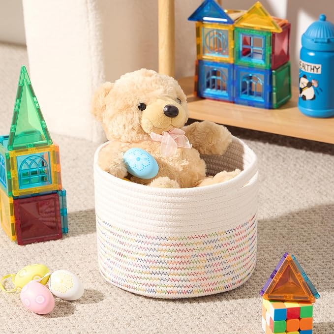 Small Basket for Organizing | Cube Shelf Closet Storage Baskets | 9.7×9.7×7.1” - Image 4