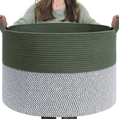 INDRSSME Large Laundry Storage Basket, 21.7 x13. 8 by INDRESSME