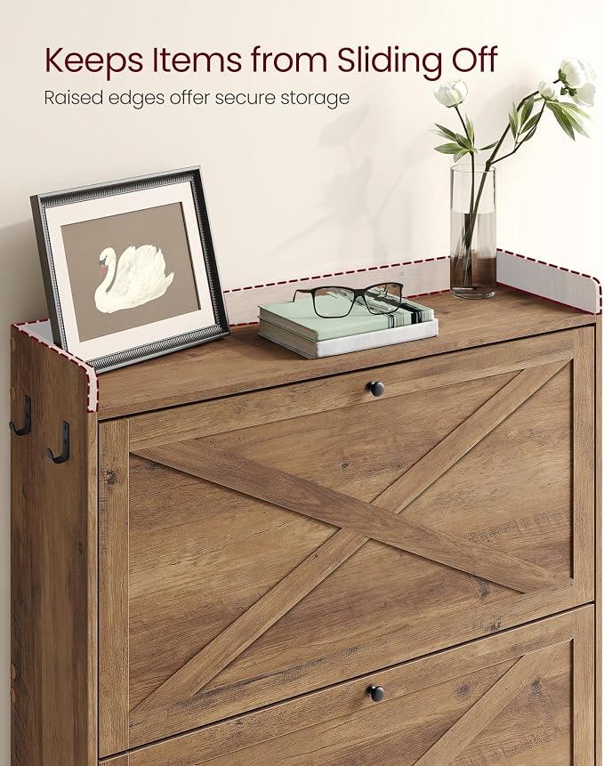 VASAGLE Shoe Storage Cabinet Organizer - Image 7