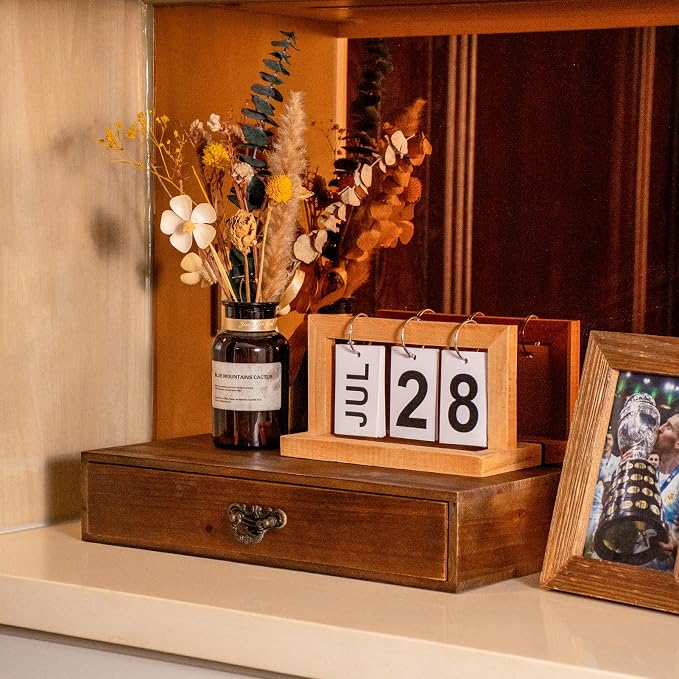 Wooden Drawers Organizer Solid Desktop Drawer Storage Box Organizer | Office - Image 5