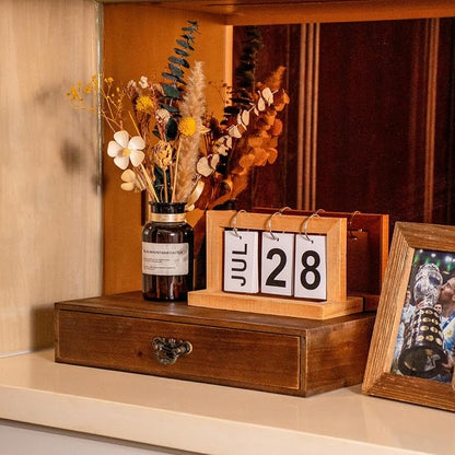Wooden Drawers Organizer Solid Desktop Drawer Storage Box Organizer | Office - Image 5