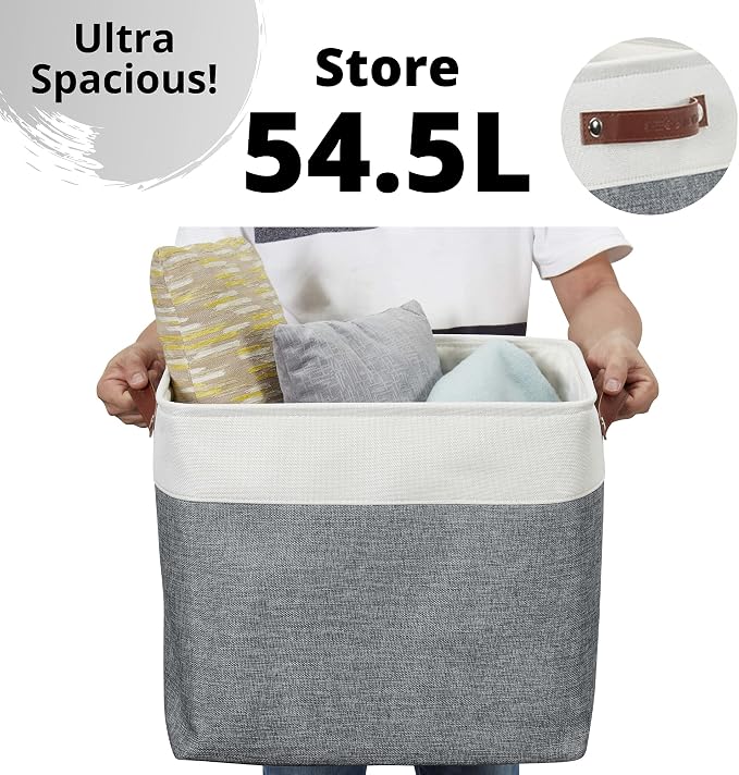 DECOMOMO Extra Large Storage Baskets, 54.5L Fabric Storage Bins - Image 4