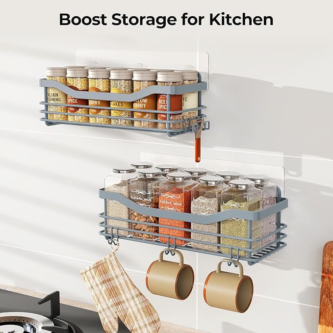 Orimade Shower Caddy Basket Shelf Storage Rack, No Drilling Wall Mounted - Image 6