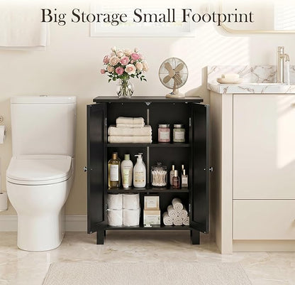 SUPER DEAL Modern Bathroom Floor Storage Cabinet - Image 4