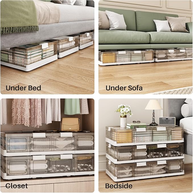 Kitstorack Clear Plastic Under Bed Storage Containers Bins - Image 9