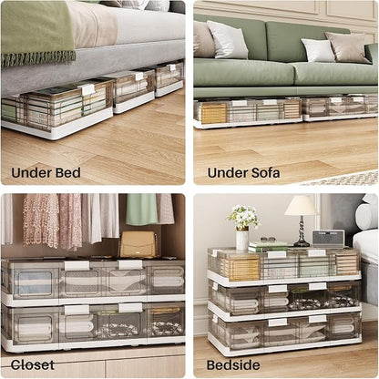 Kitstorack Clear Plastic Under Bed Storage Containers Bins - Image 9