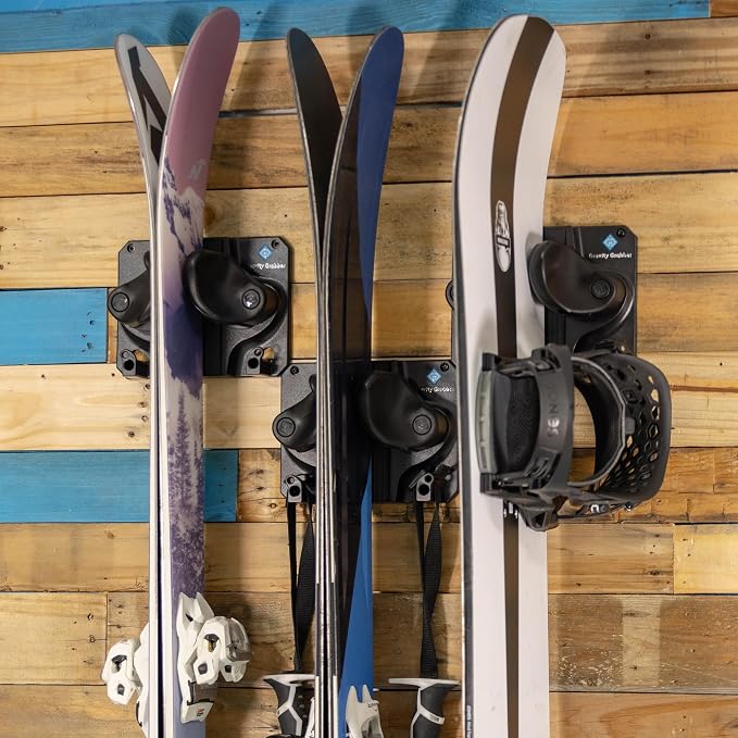 Gravity Grabber Ultimate Ski & Snowboard Wall Storage Rack - Image 7