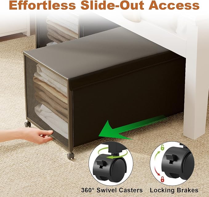 Fokyfok 2 Pack Under Bed Storage - Image 5