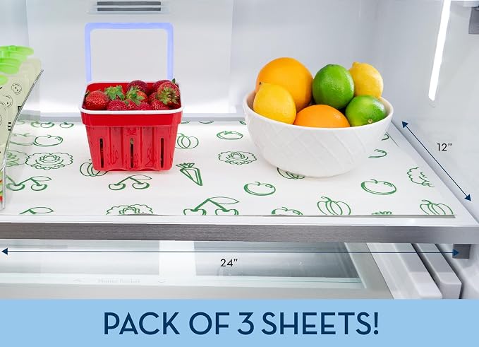Envision Home Refrigerator Liners, Shelf Liner, Absorbent Fridge Liners - Image 6