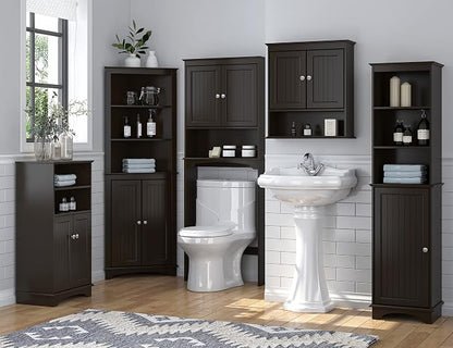 Spirich Bathroom Wall Cabinet Over Toilet, Small Medicine Cabinet Espresso | - Image 7