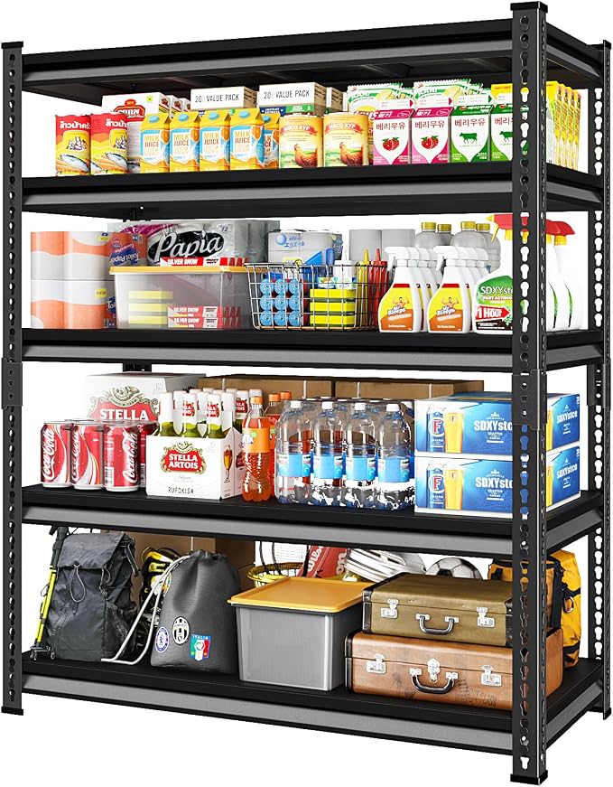 48" W Garage Shelving Heavy Duty, 3000LBS Loads Shelving Units and Storage Racks by SDXYSTCE