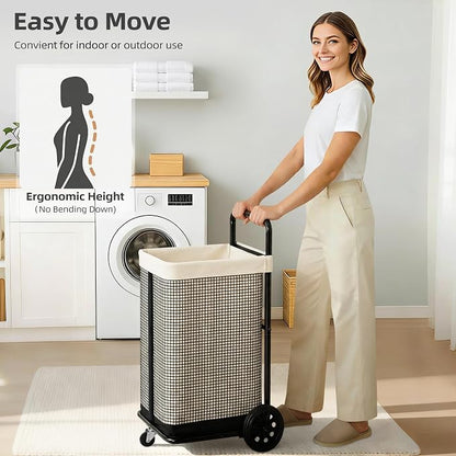 STORAGE MANIAC Rolling Laundry Cart - Image 4