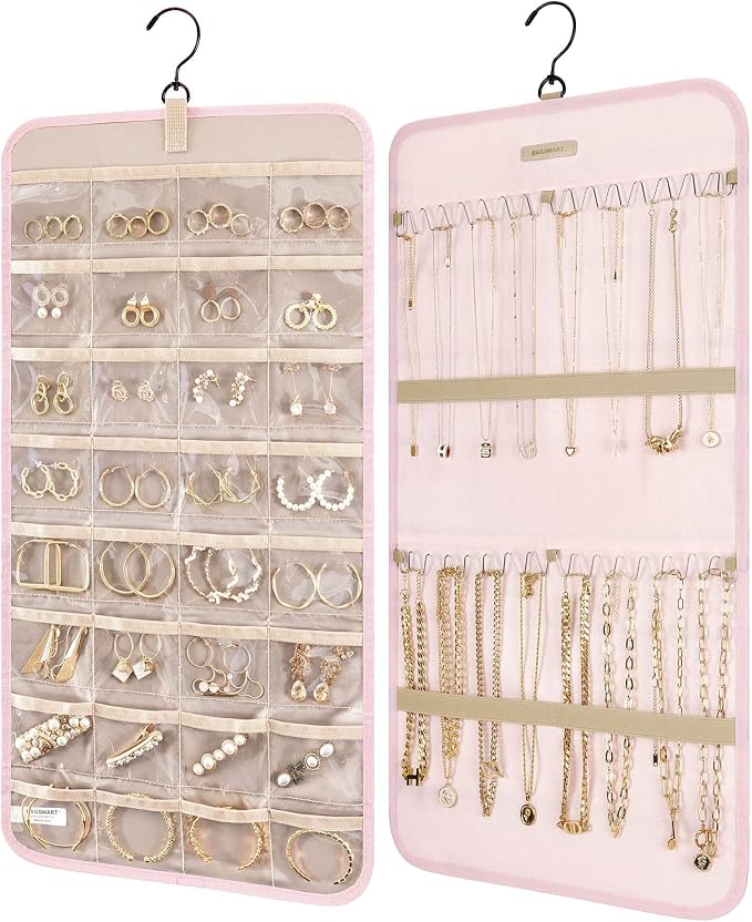 BAGSMART Hanging Jewelry Organizer Storage Roll by BAGSMART