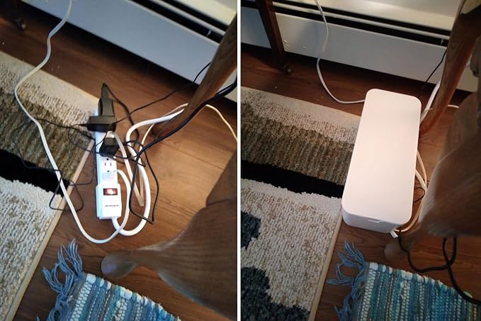 ZhiYo Cable Management Box White, Cord Hider Box to Conceal Power Strips on - Image 6