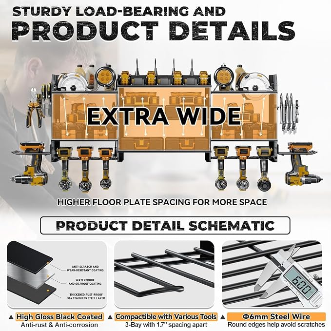 Upgrade Large Power Tool Organizer Wall Mount - Image 5