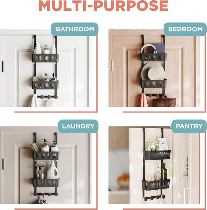 Zenna Home SnugFit Over the Door Caddy Organizer - Image 5