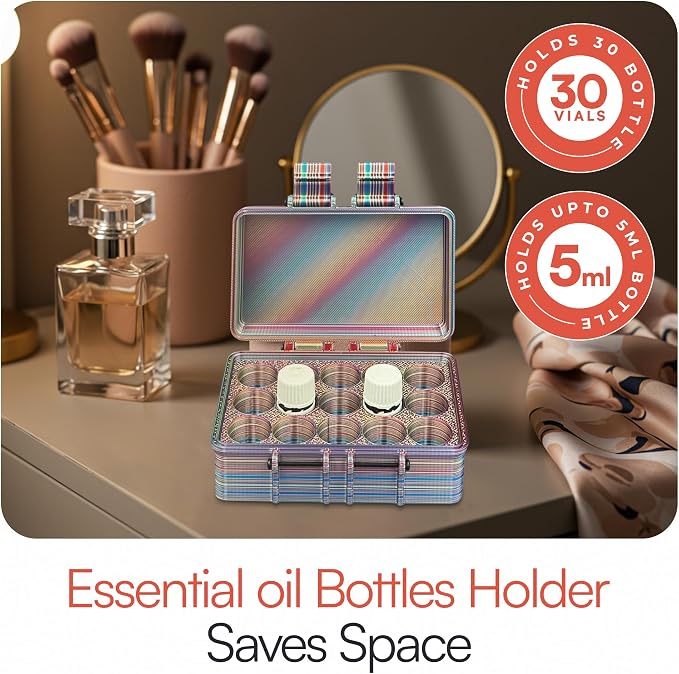 3D Printed Essential Oils Storage Case Compatible - 5ml Bottle Storage Box with - Image 2
