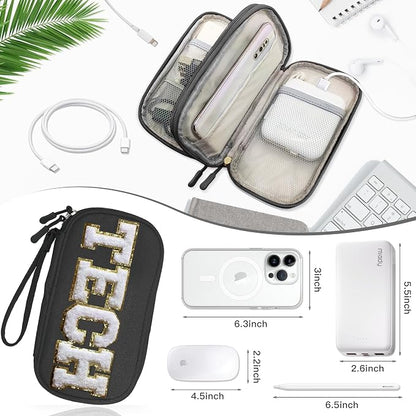 COSHAYSOO Small TECH Pouch Electronics Organizer Travel Bag Personalized - Image 4
