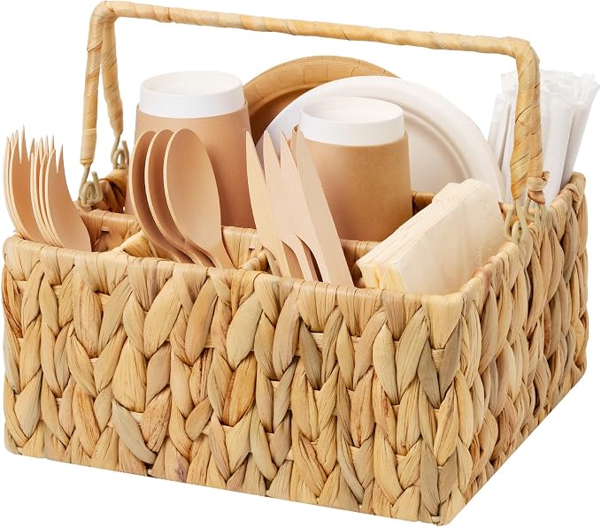 StorageWorks Wicker Silverware Organizer by StorageWorks