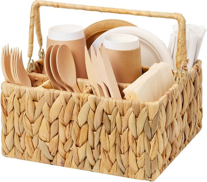 StorageWorks Wicker Silverware Organizer by StorageWorks