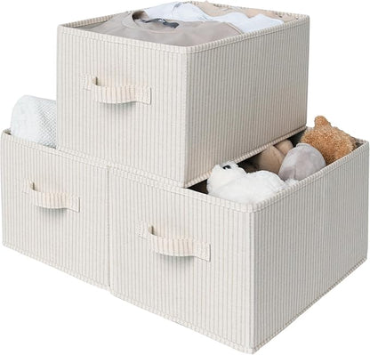 StorageWorks Storage Baskets for Shelves, Foldable Fabric Closet Storage Bins by StorageWorks