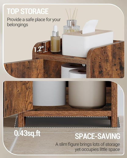 Hzuaneri Bathroom Storage Cabinet, Small Corner Floor Cabinet - Image 5