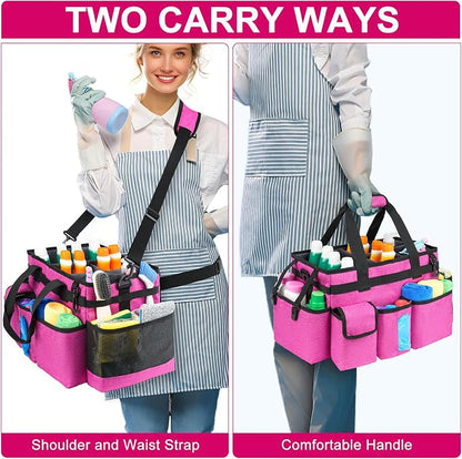 Cleaning Caddy Bag, Large Cleaning Supplies Organizer - Image 5