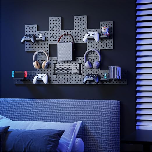 PEGZONE Controller and Headphone Holder Wall Mount, Modular Gaming Pegboard - Image 3