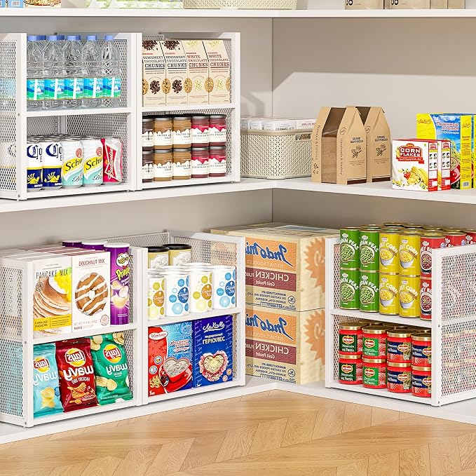 2-Tier Stackable Closet Organizers and Storage Basket, Wire Clothes Shelf - Image 8