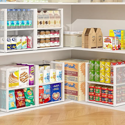 2-Tier Stackable Closet Organizers and Storage Basket, Wire Clothes Shelf - Image 8