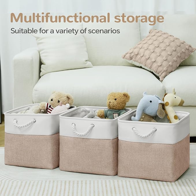 12x12 Inch Foldable Fabric Cube Storage Bins - Image 5
