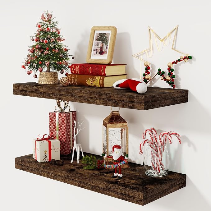 30 Inch Floating Shelves, 12 Inch Deep Floating Shelf by FunMemories