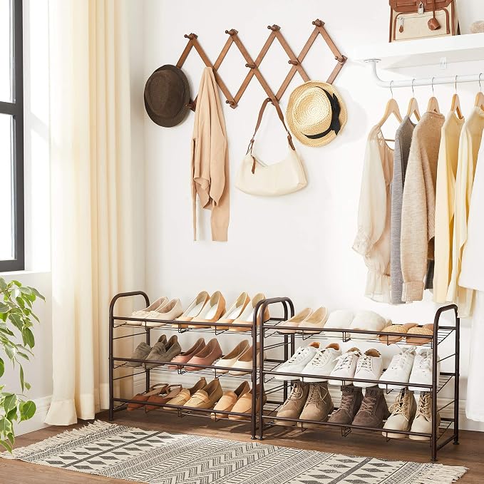 SONGMICS Shoe Rack, 3 Tier Shoe Organizer - Image 3