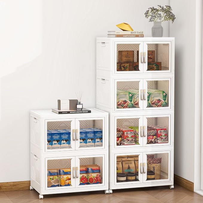 Large Clear Stackable Storage Bins by Unknown