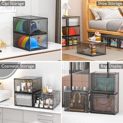 12 Pack Clear Shoe Storage Organizer - Image 5