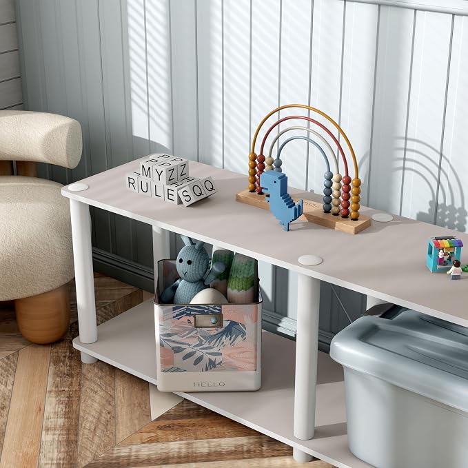Homes: Inside + Out Apexa Modern 2-Tier Extra Wide Shelving Units, Collectibles - Image 15