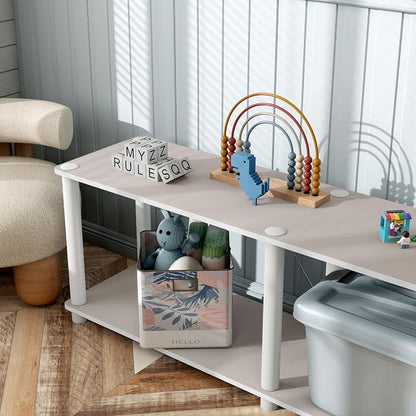 Homes: Inside + Out Apexa Modern 2-Tier Extra Wide Shelving Units, Collectibles - Image 15