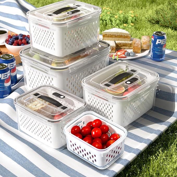 5 Pack Large Fruit Storage Containers by Ronanemon