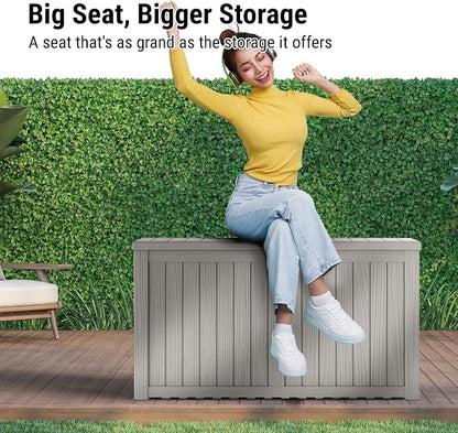 Mars Villa 180 Gallon Outdoor Storage Box Waterproof, Extra Large Resin Deck Box - Image 8