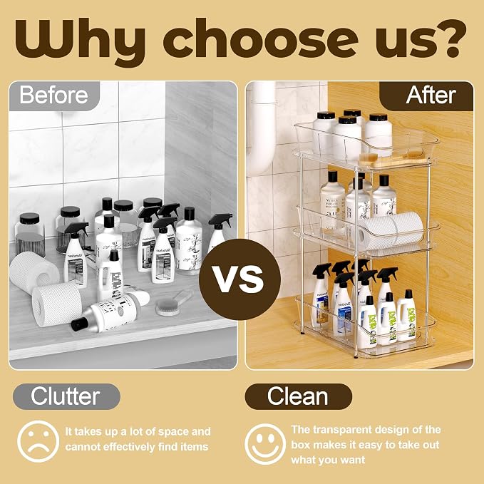incostar 3 Tier Under Sink Organizer and Storage - Image 5