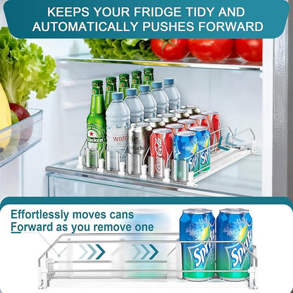 Upgraded Drink Organizer for Fridge, Space-Saving Fridge Drink Organizer - Image 2