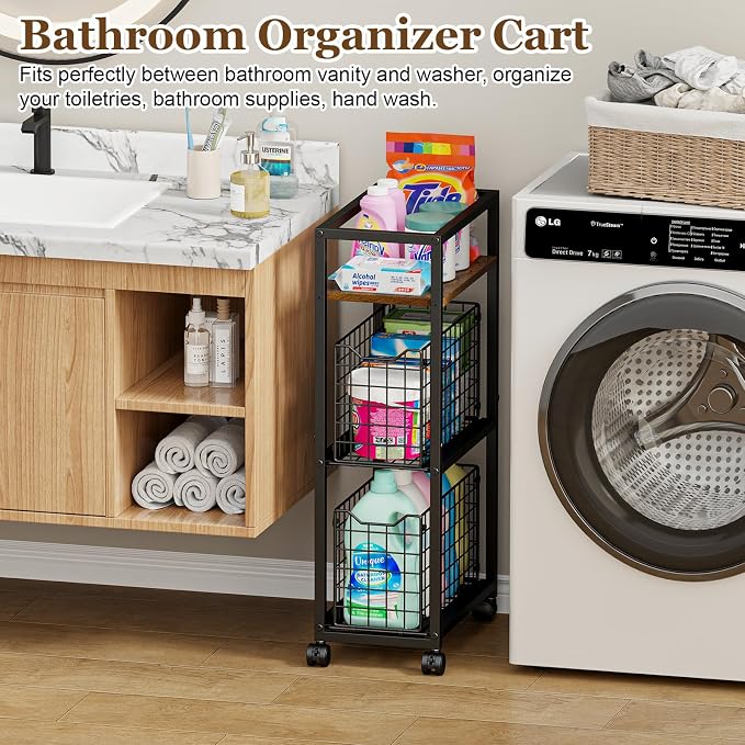 Hongtamoya 3 Tier Laundry Room Cart - Image 4