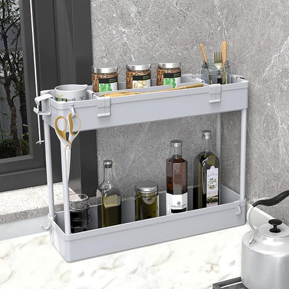 SPACELEAD Slim Storage Cart 3 Tier, Bathroom Organizer Rolling Utility - Image 6